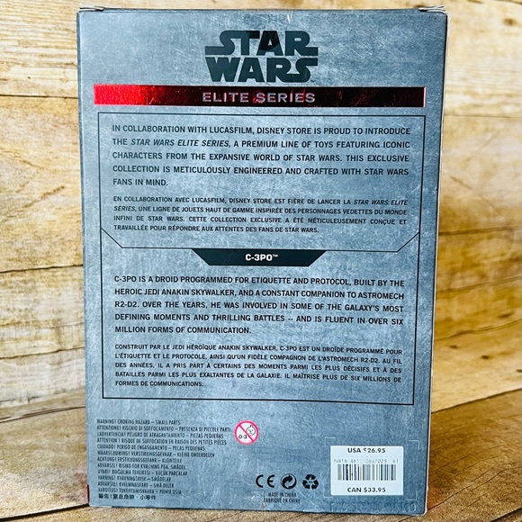 Disney Star Wars Elite Series 7” C-3PO Die Cast Metallic Action Figure - Picture 2 of 8